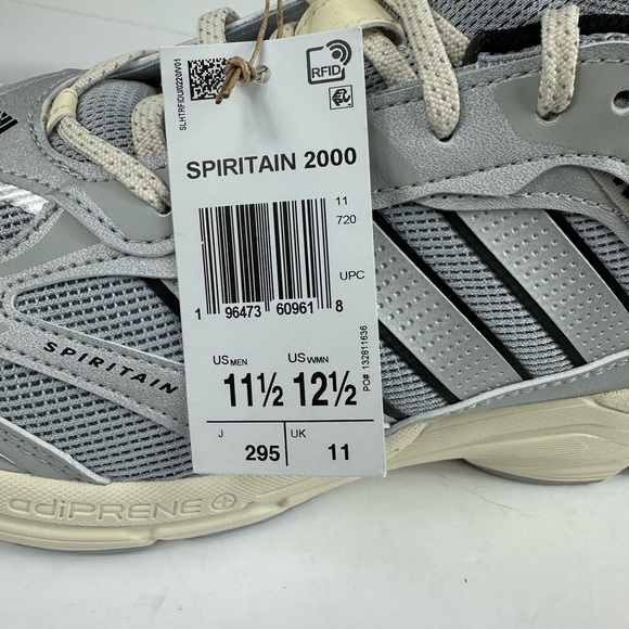 Men Adidas Spiritian 2000 Matte Silver/Silver Metallic/Gray Size 11.5 (ID5411) - Picture 8 of 11